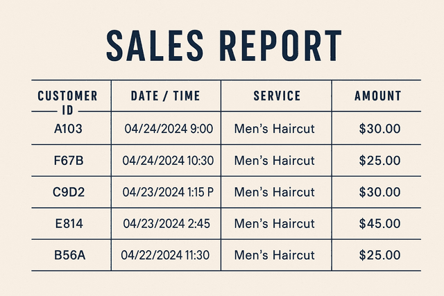 Sales Report Chart